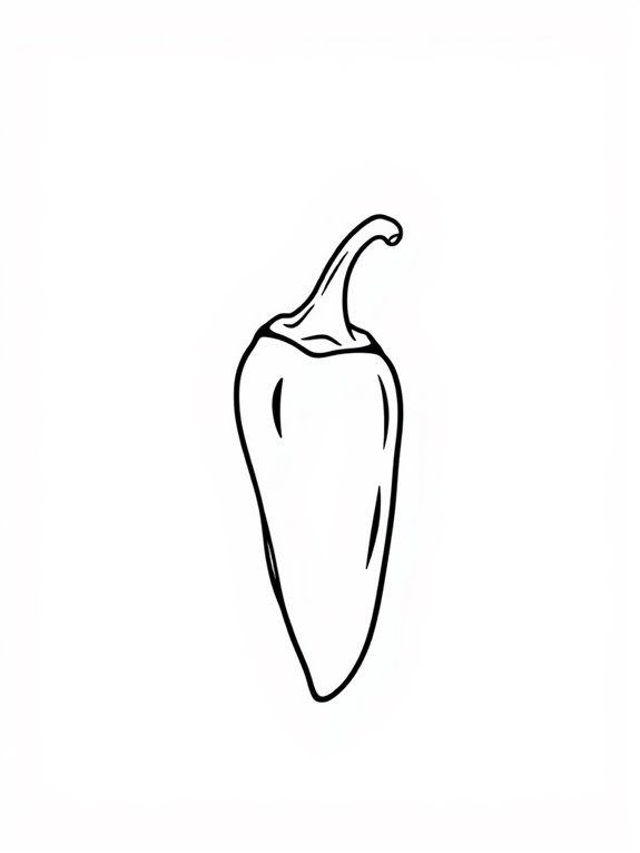 chili pepper line art