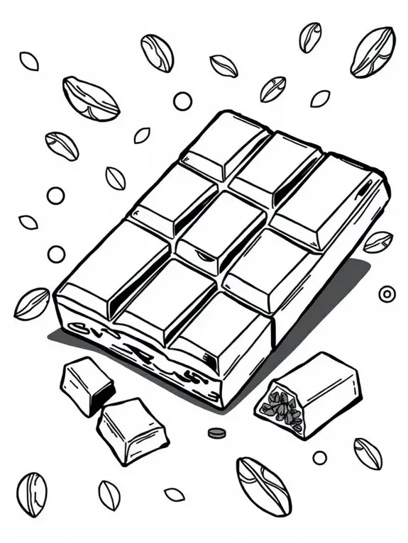 chocolate bar coloring page