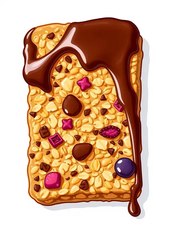 chocolate drizzled granola bar