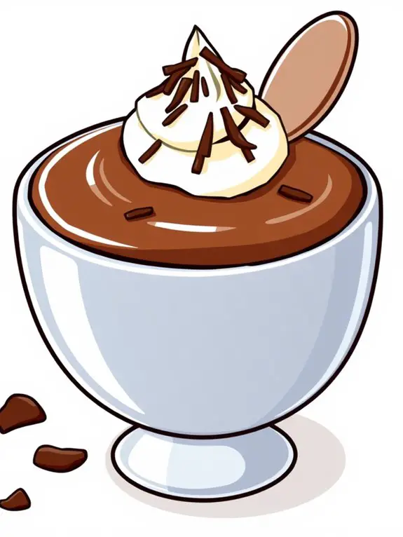 chocolate pudding bowl illustration