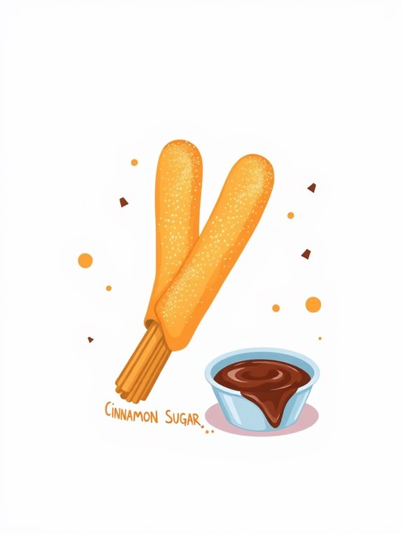 churro and cinnamon sugar