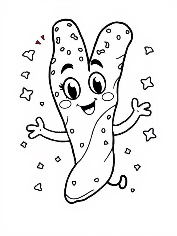 churro coloring page fun