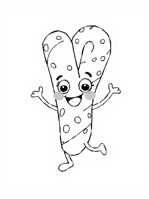 churro themed coloring page
