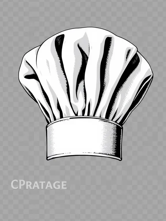 classic culinary headwear illustration