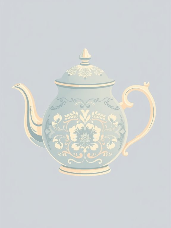 classic decorative teapot illustration