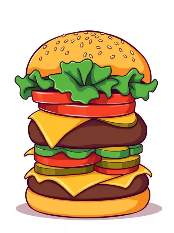 classic hamburger illustration design