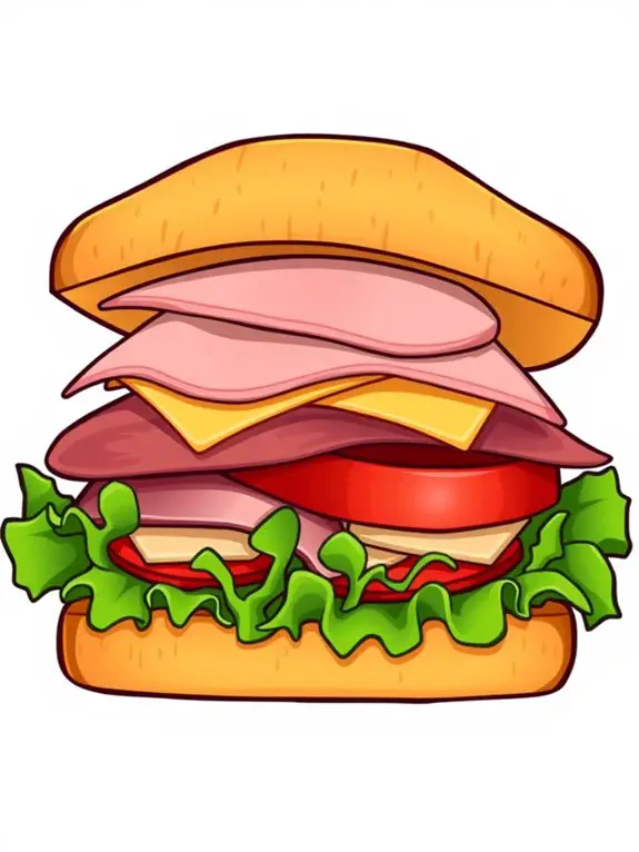 classic sandwich illustration design