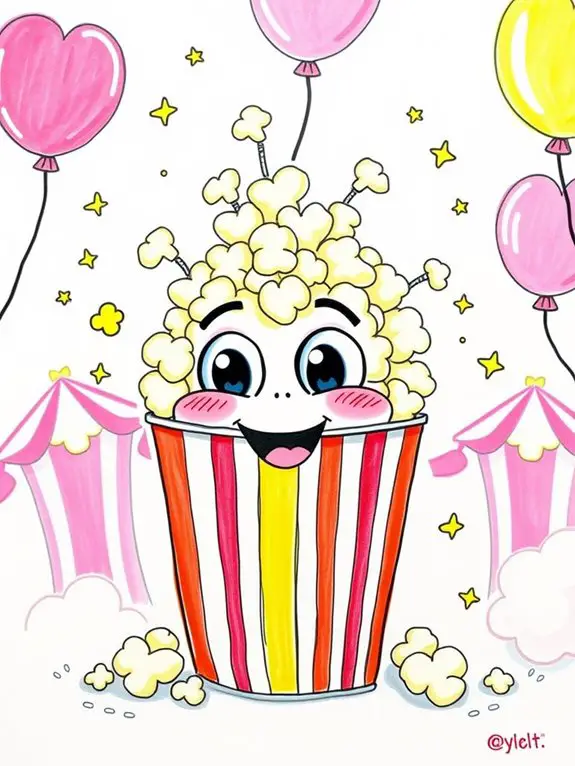 colorful and playful popcorn