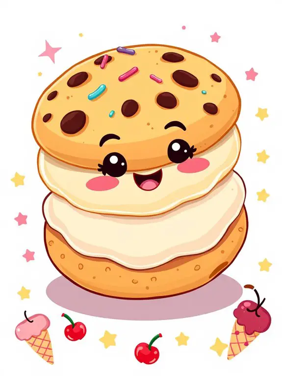 colorful animated dessert graphic