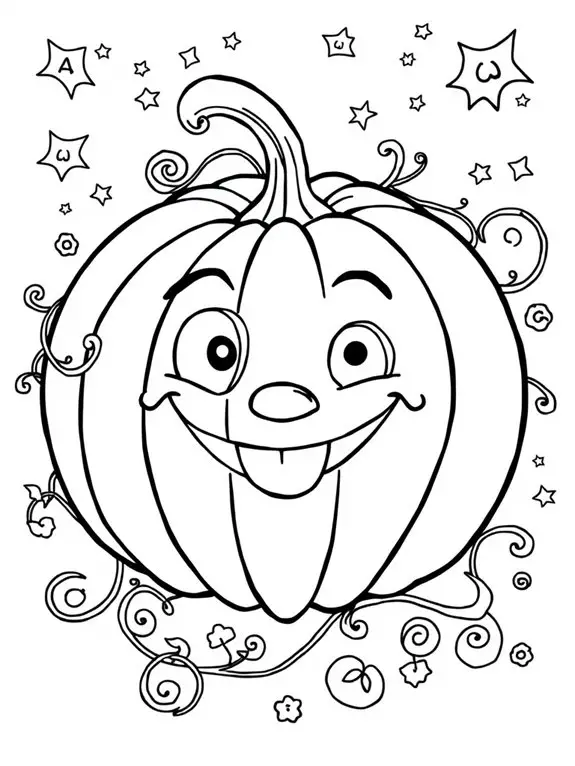 colorful autumn pumpkin design