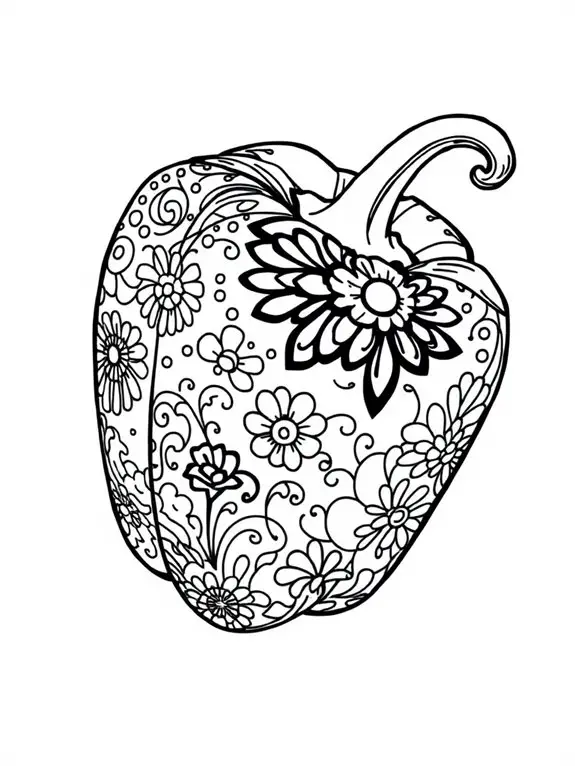 colorful bell pepper design