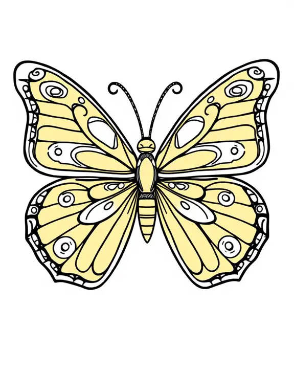 colorful butterfly coloring page