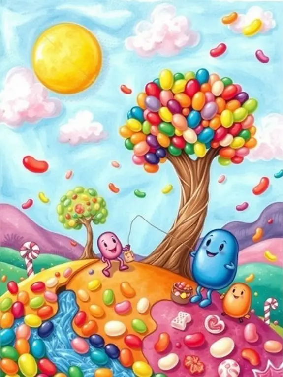 colorful candy inspired illustration