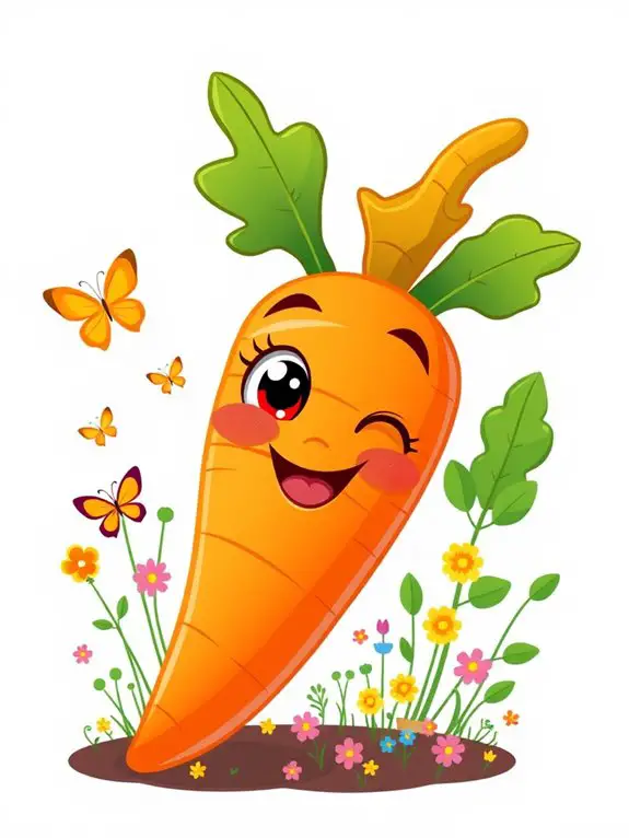 colorful carrot illustration design