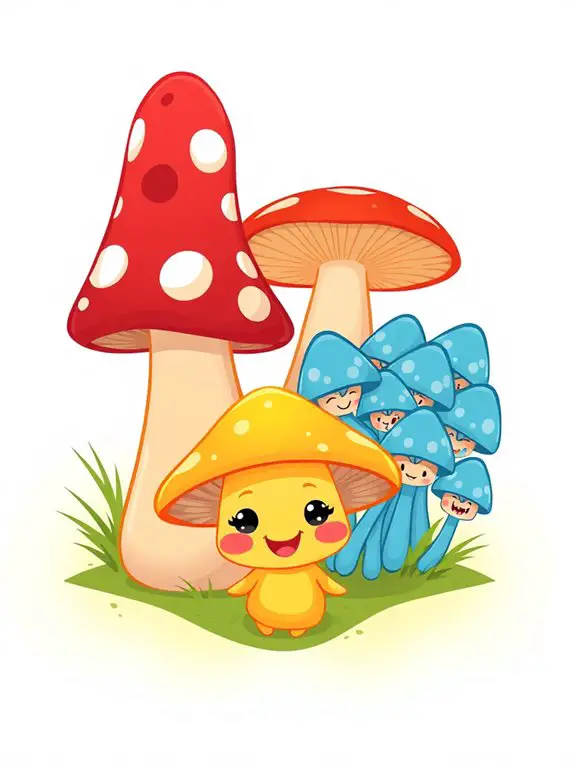 colorful cartoon mushroom illustration
