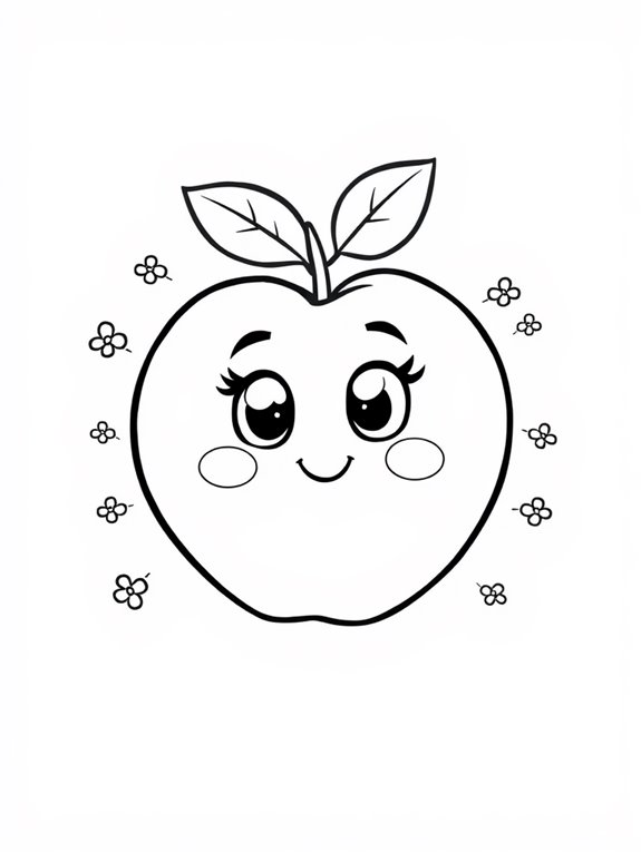 colorful cartoon peach illustration