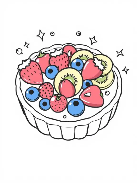 colorful cartoon tart design