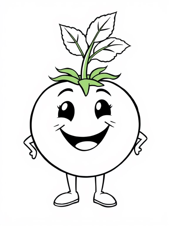 colorful cartoon tomato illustration
