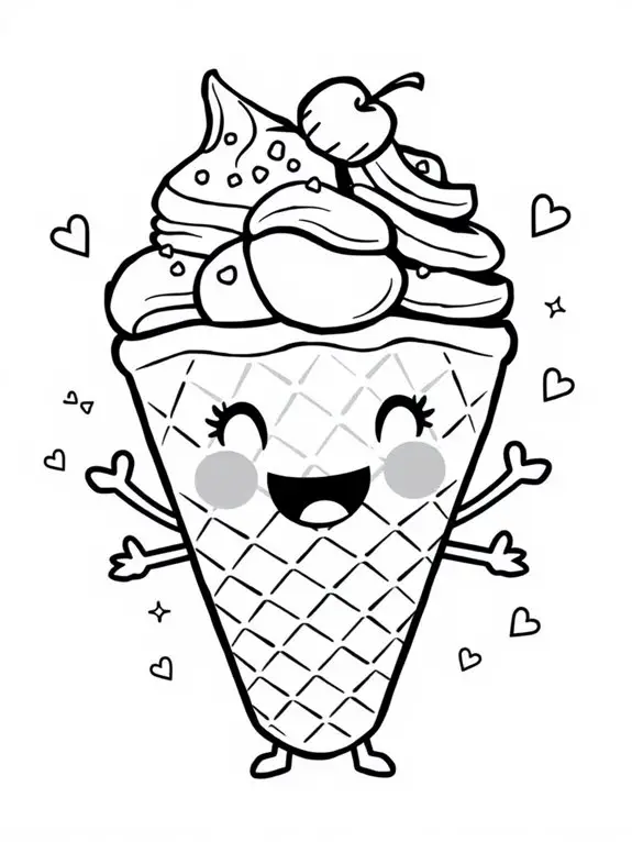 colorful character ice cream