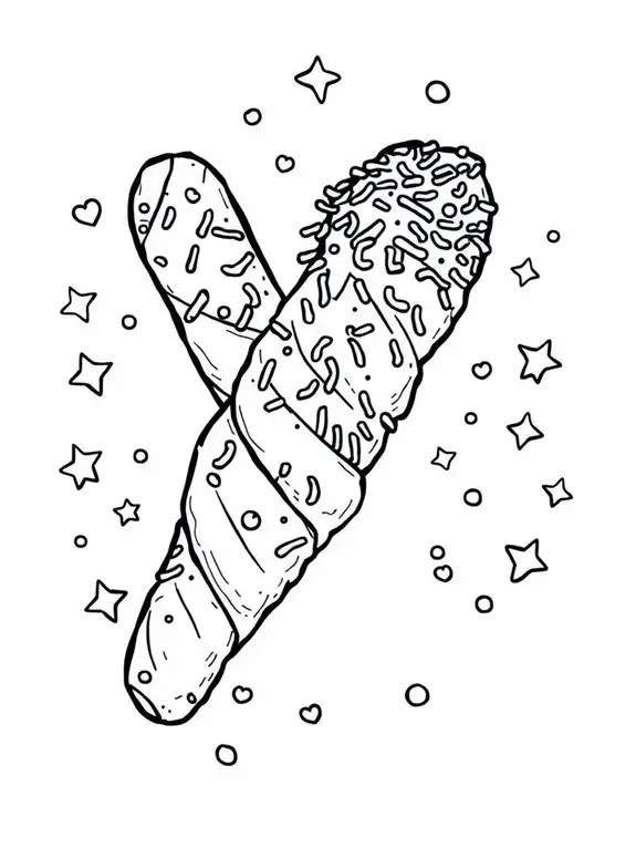 colorful churro with sprinkles