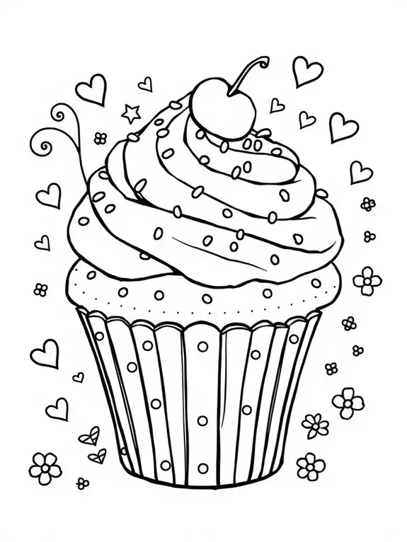 colorful cupcake decoration design