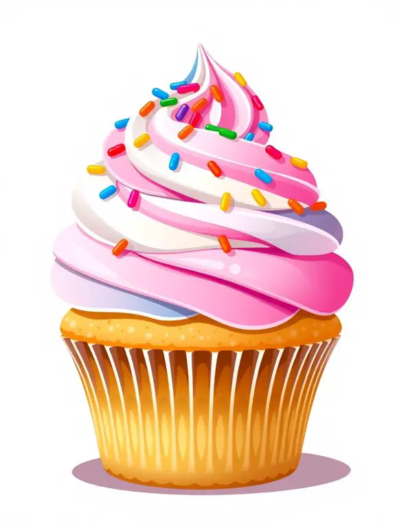 colorful cupcake with sprinkles