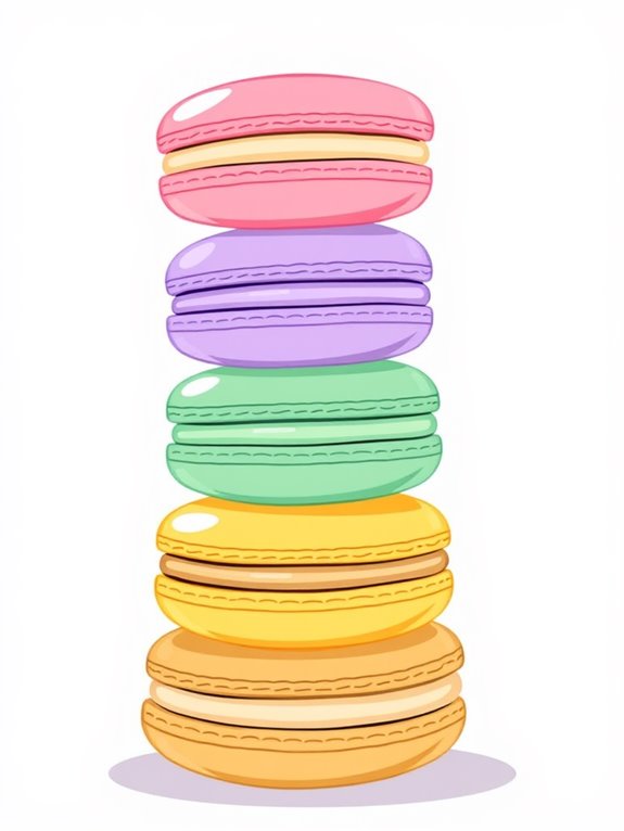 colorful dessert display illustration