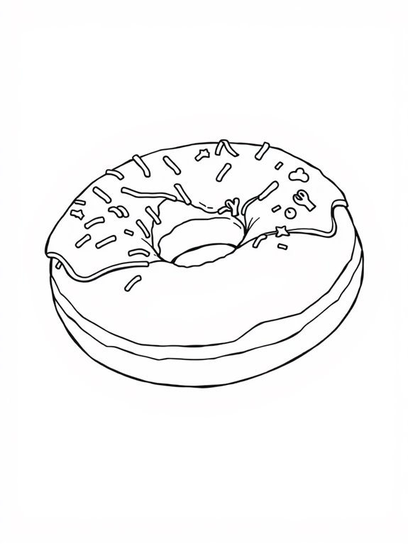 colorful donut decoration art