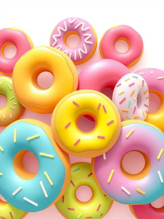 colorful donut pattern clipart