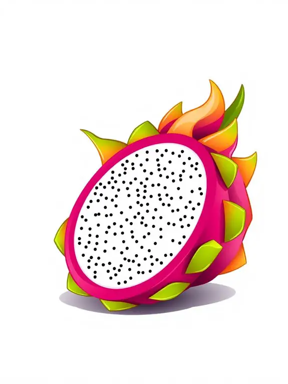 colorful dragon fruit illustration