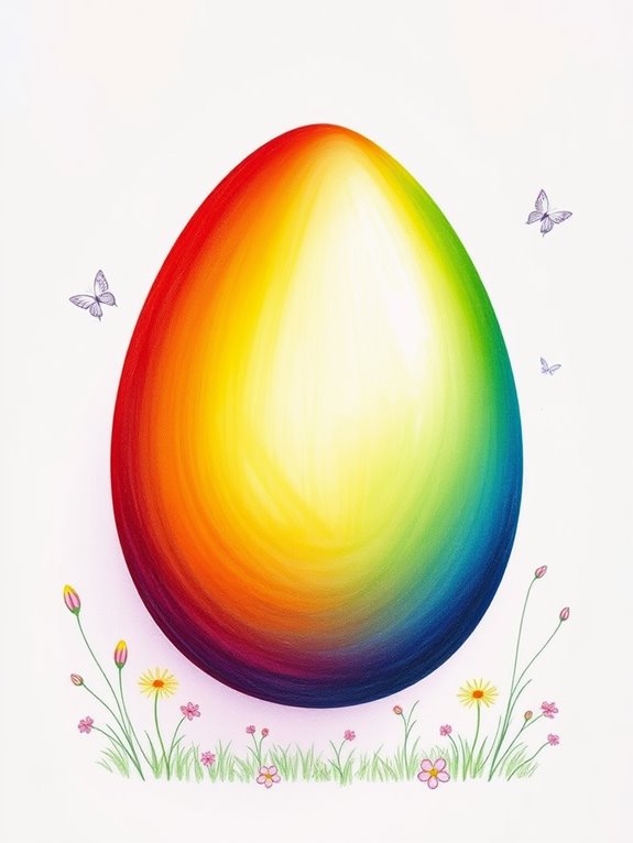 colorful easter egg art