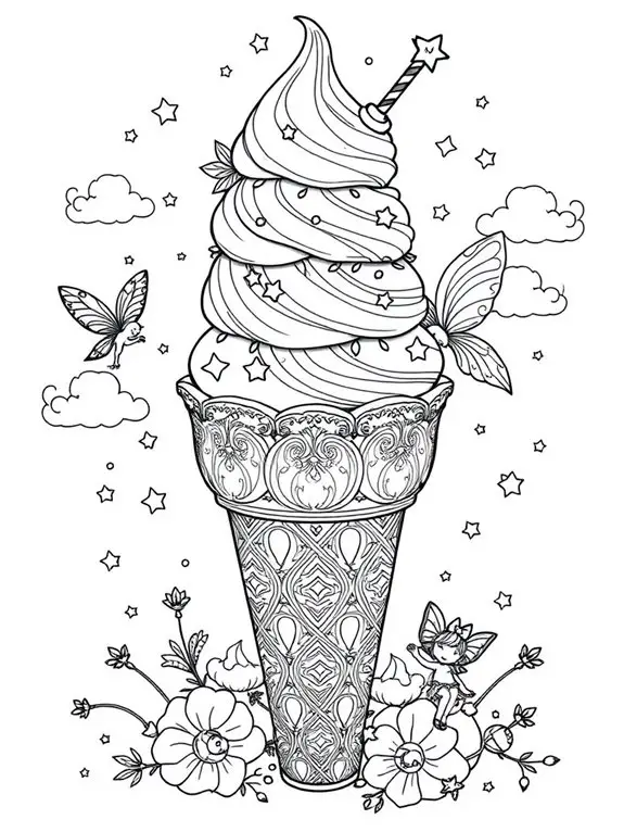colorful fantasy ice cream
