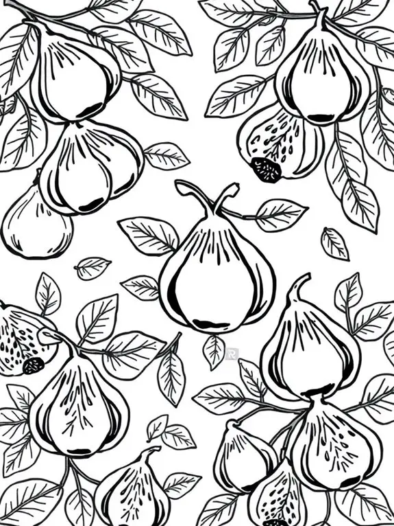 colorful fig pattern design