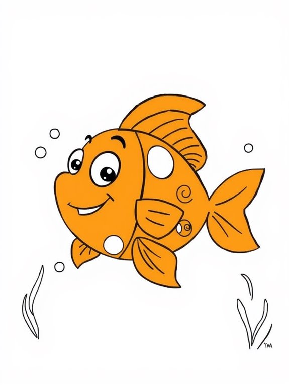 colorful fish coloring page