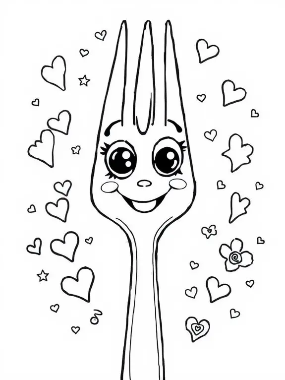 colorful fork design activity
