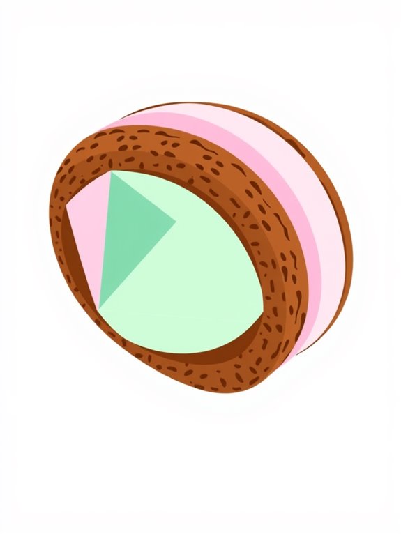 colorful geometric dessert illustration