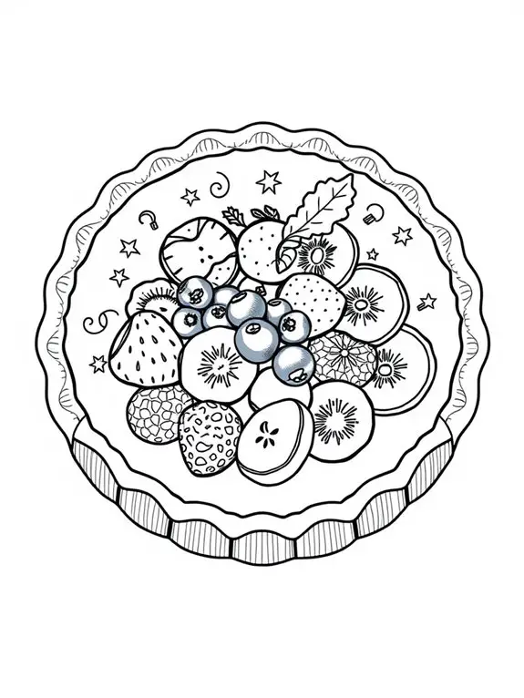 colorful holiday dessert illustration