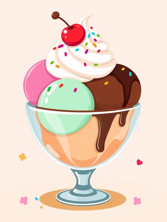 colorful ice cream illustration