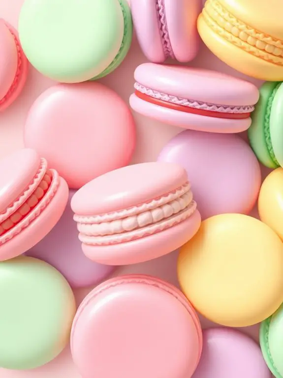 colorful macaron clipart design