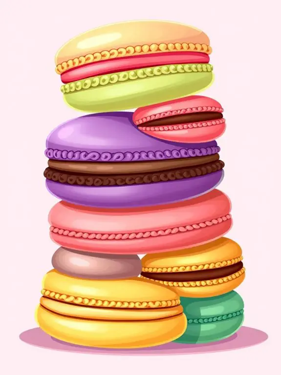 colorful macaroon clipart design
