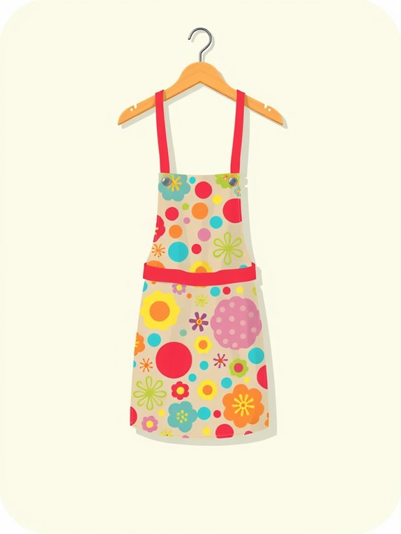 colorful patterned apron design