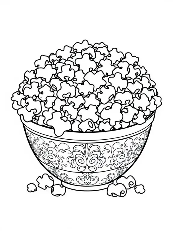 colorful popcorn bowl illustration