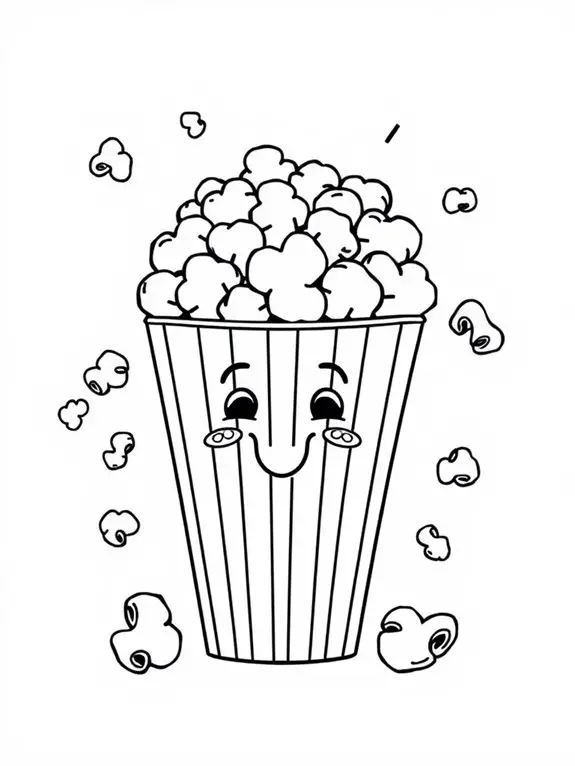 colorful popcorn box fun