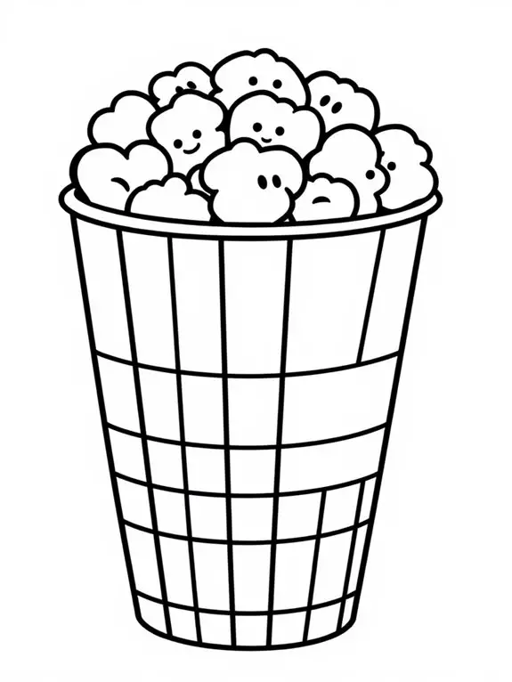 colorful popcorn bucket design