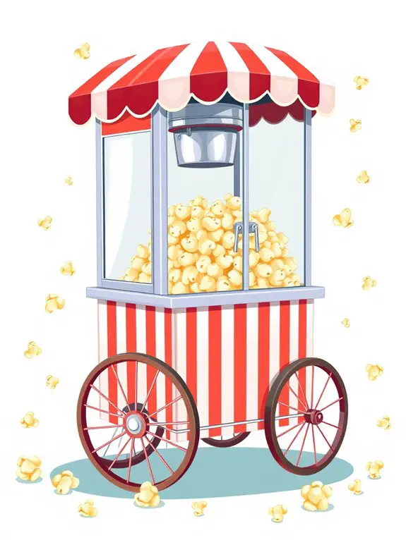 colorful popcorn cart image