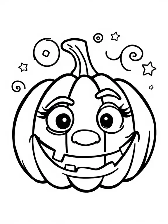 colorful pumpkin face fun