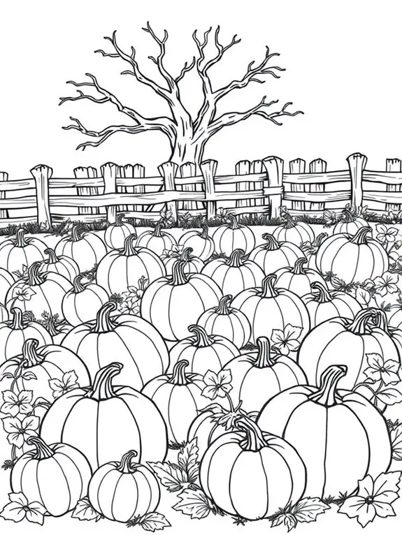 colorful pumpkin patch fun