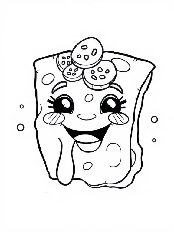 colorful quesadilla cartoon art