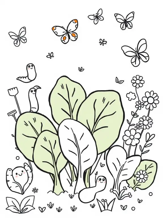 colorful spinach garden fun