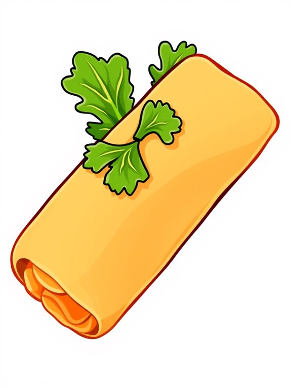 colorful spring roll illustration